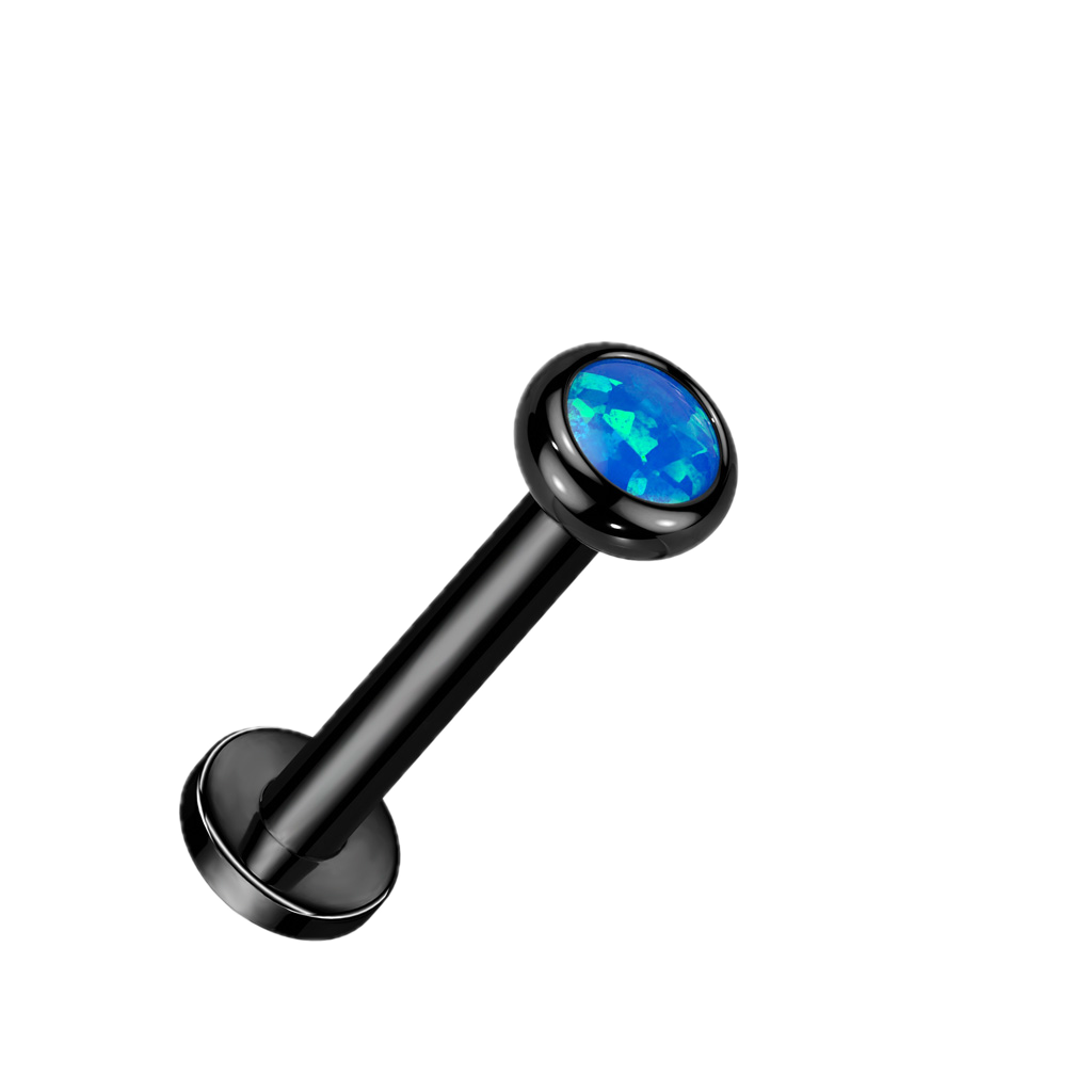 Gem Circle Titanium Flatback Stud