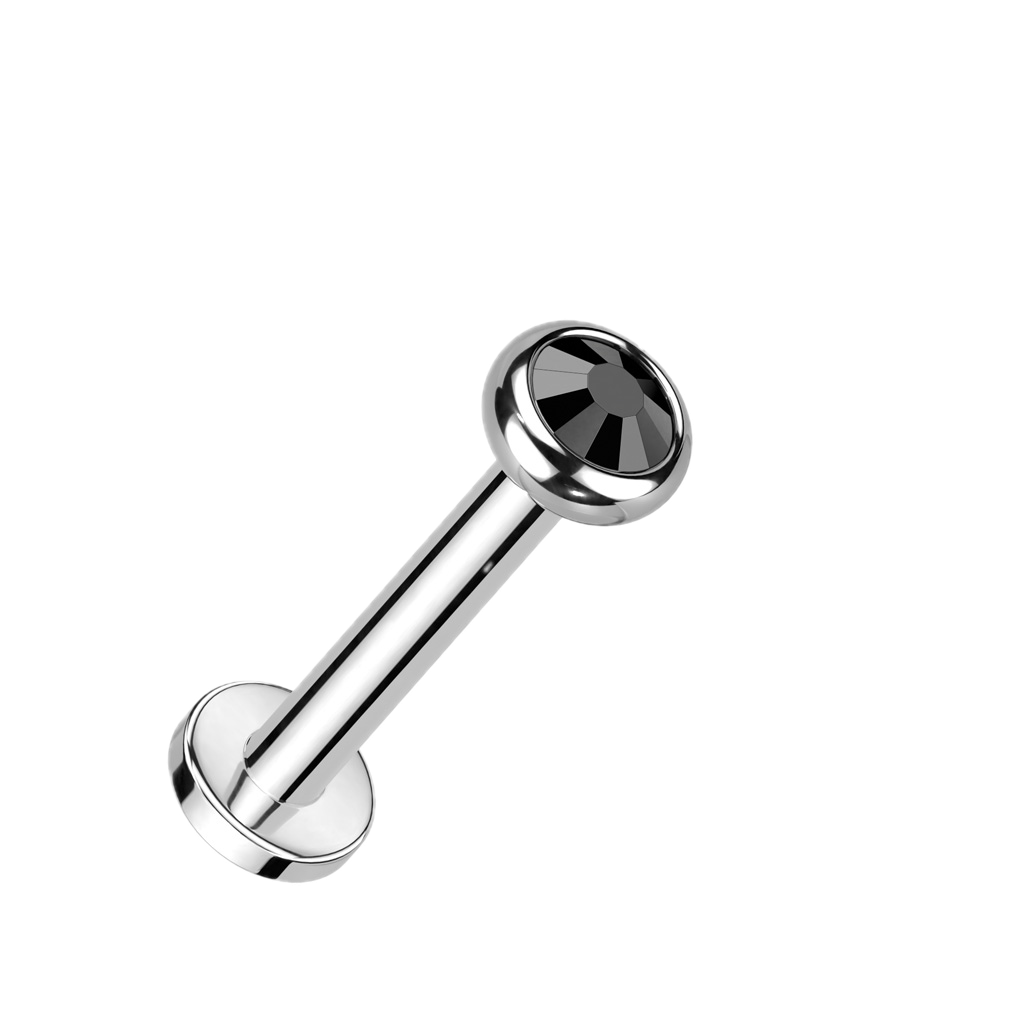 Gem Circle Titanium Flatback Stud