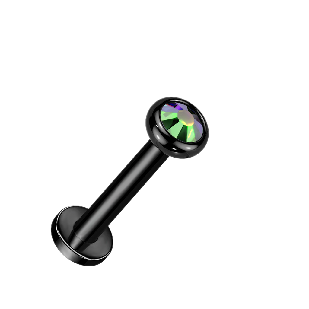 Gem Circle Titanium Flatback Stud