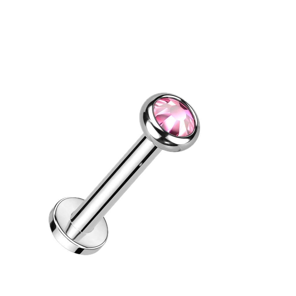 Gem Circle Titanium Flatback Stud