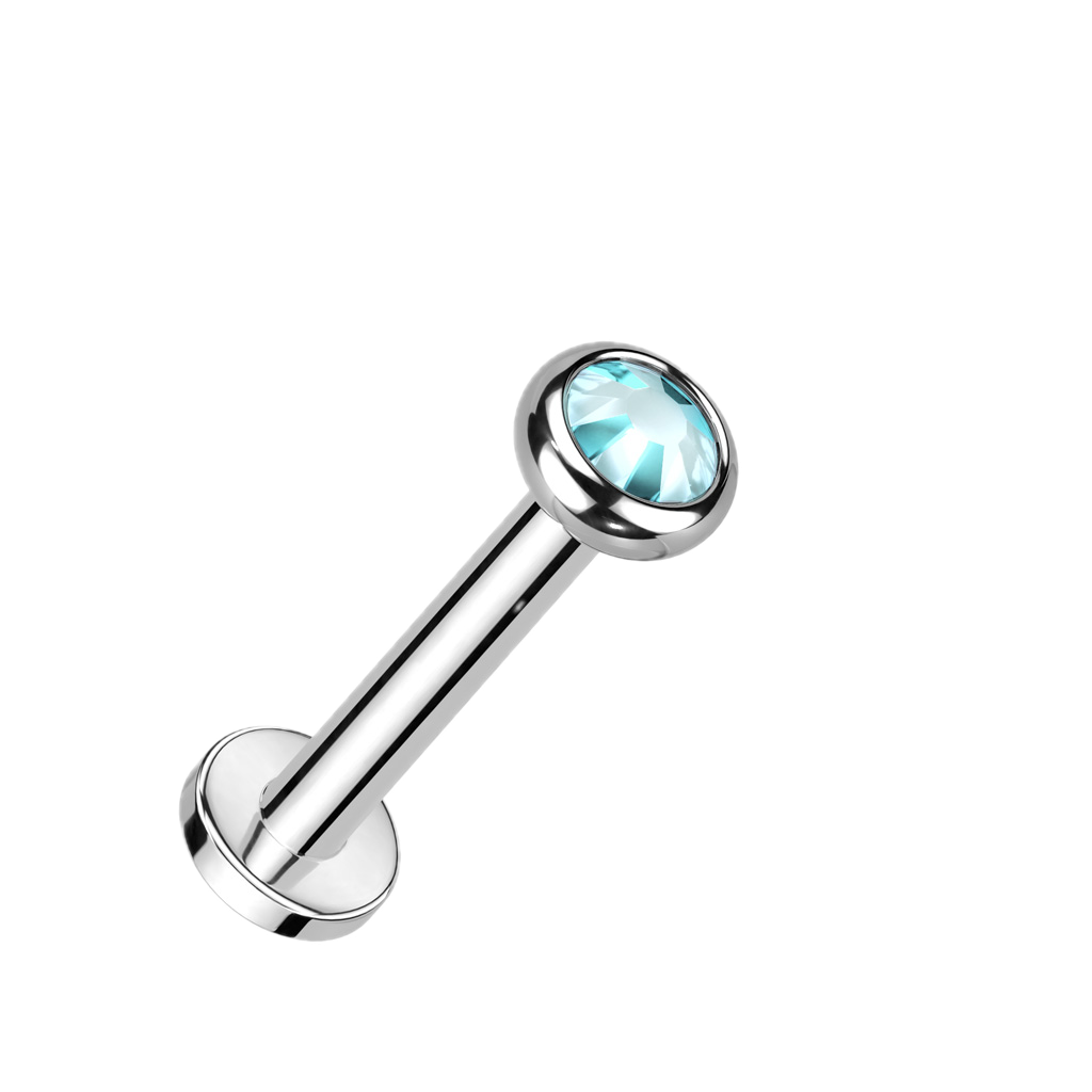 Gem Circle Titanium Flatback Stud