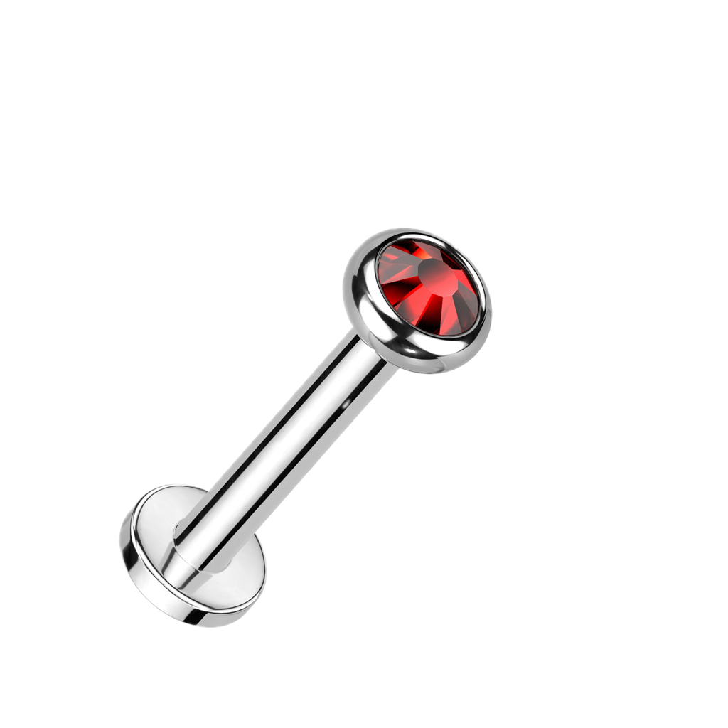 Gem Circle Titanium Flatback Stud