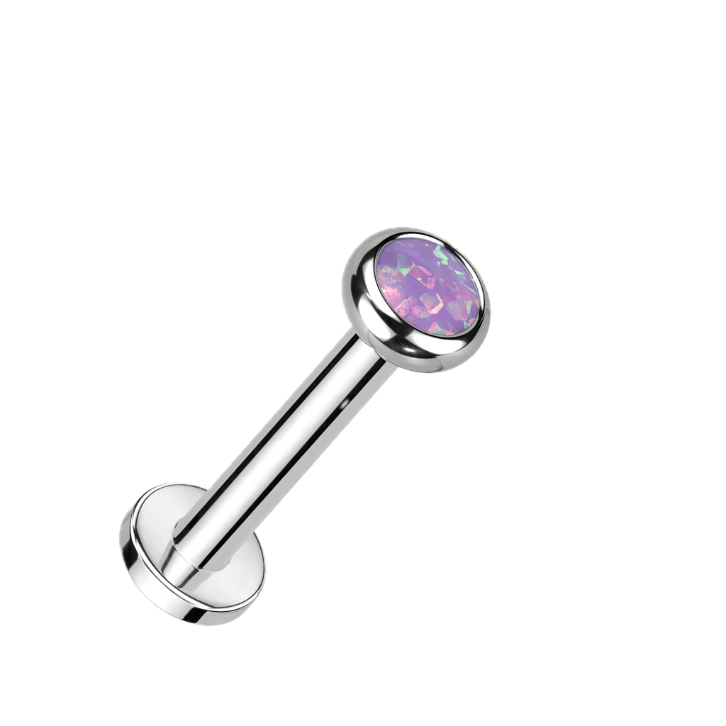 Gem Circle Titanium Flatback Stud