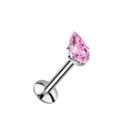 Teardrop Sparkle Titanium Flatback Stud