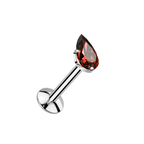 Teardrop Sparkle Titanium Flatback Stud