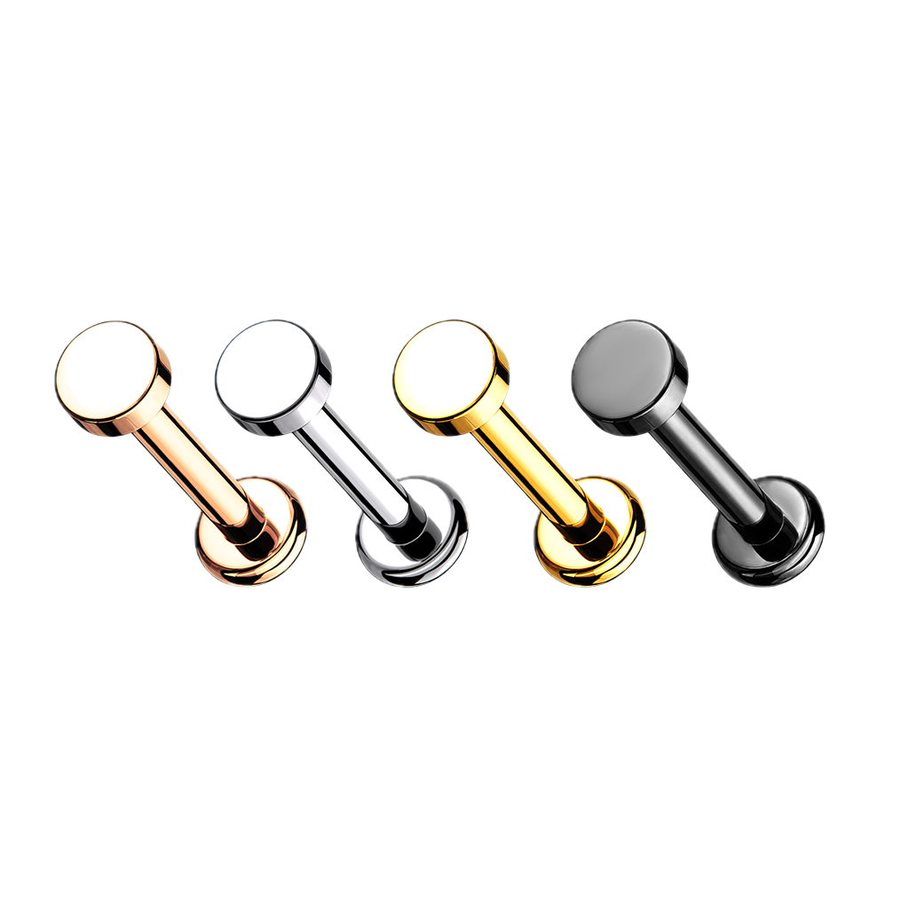 Round Glow Titanium Flatback Stud