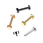 Round Glow Titanium Flatback Stud