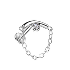 Chain Sparkle Titanium Flatback Stud