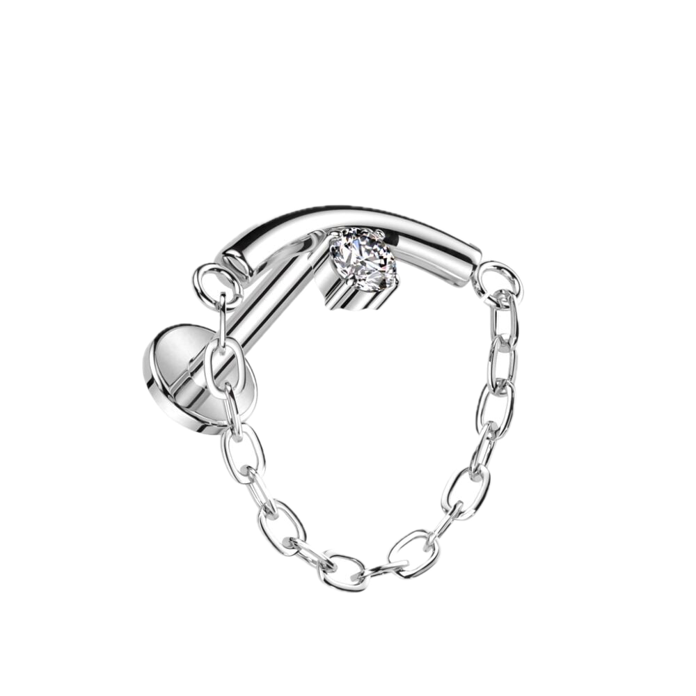 Chain Sparkle Titanium Flatback Stud