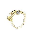 Chain Sparkle Titanium Flatback Stud