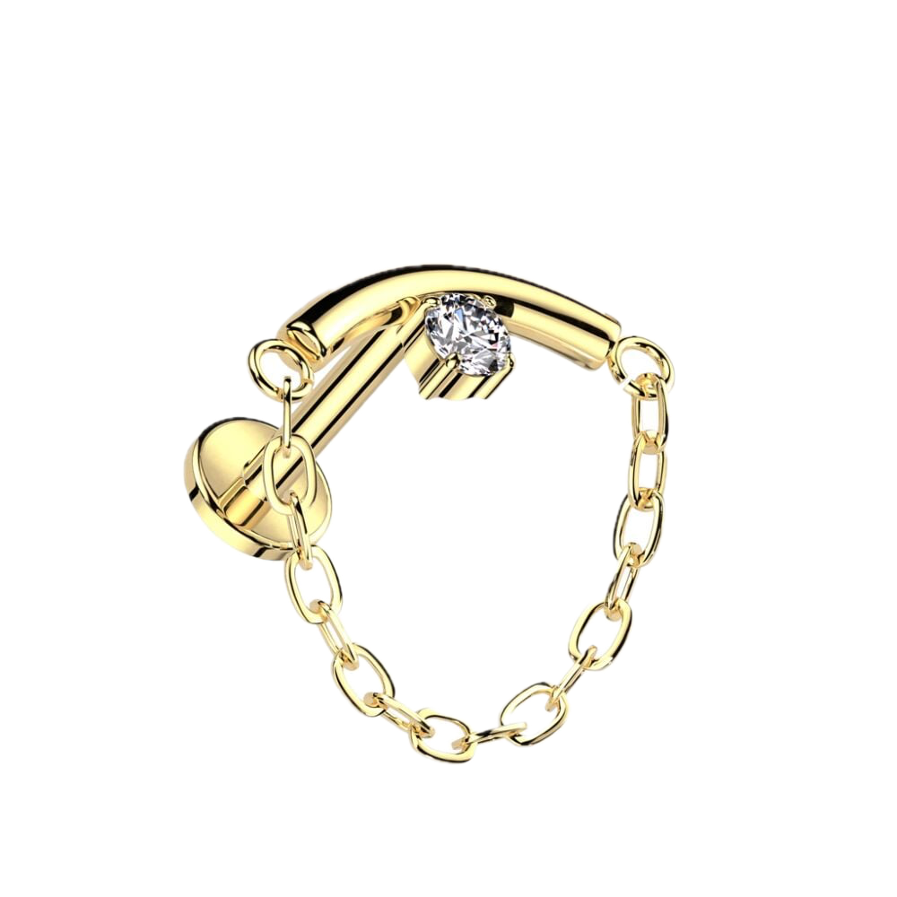 Chain Sparkle Titanium Flatback Stud