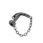 Chain Charm Titanium Flatback Stud