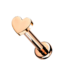 Sweetheart Titanium Flatback Stud