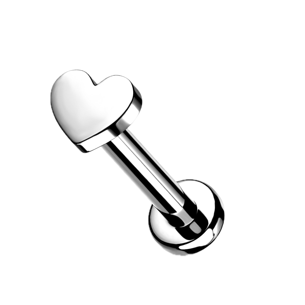 Sweetheart Titanium Flatback Stud