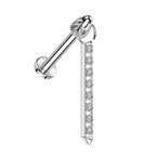 Bar Twinkle Titanium Flatback Stud