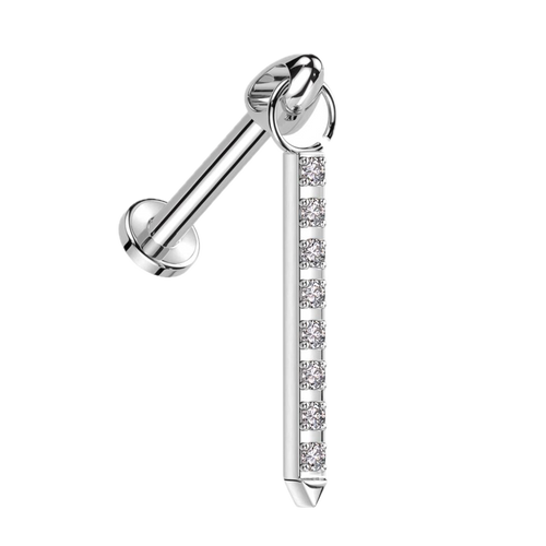 Bar Twinkle Titanium Flatback Stud