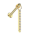 Bar Twinkle Titanium Flatback Stud