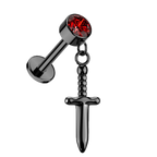 Dagger Drop Titanium Flatback Stud