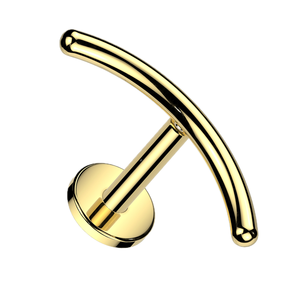 Soft Curve Titanium Flatback Stud