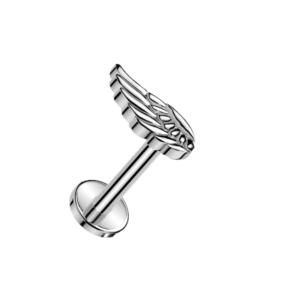 Angel Wing Titanium Flatback Stud