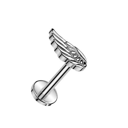 Angel Wing Titanium Flatback Stud