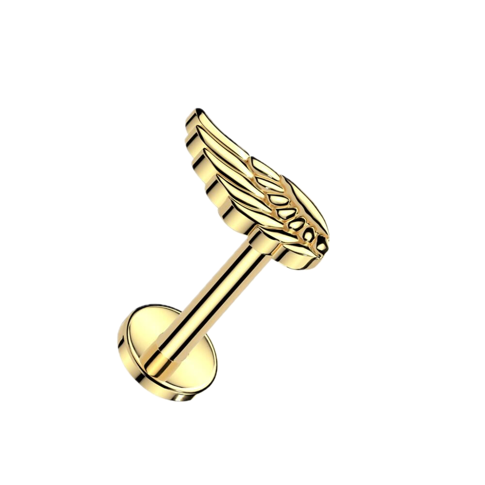 Angel Wing Titanium Flatback Stud