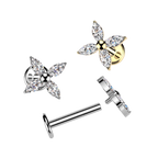 Bloom Spark Titanium Flatback Stud