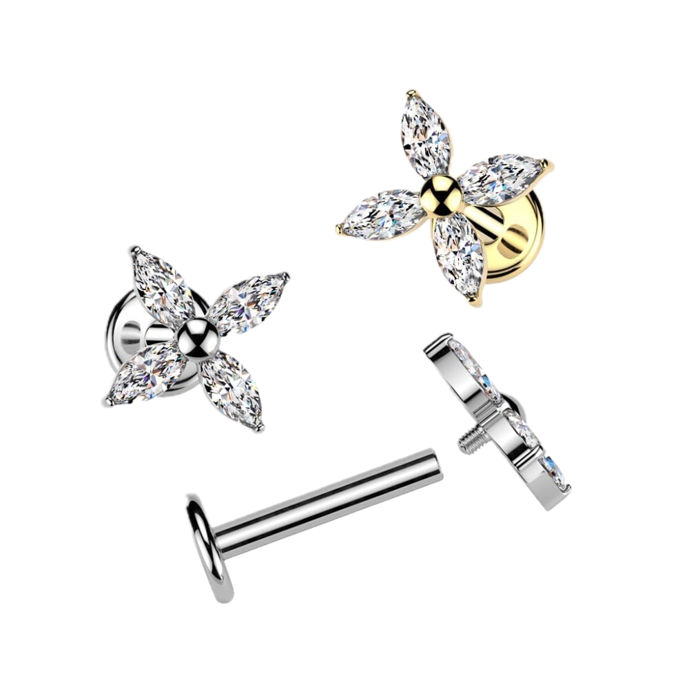 Bloom Spark Titanium Flatback Stud