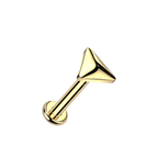 Soft Triangle Titanium Flatback Stud