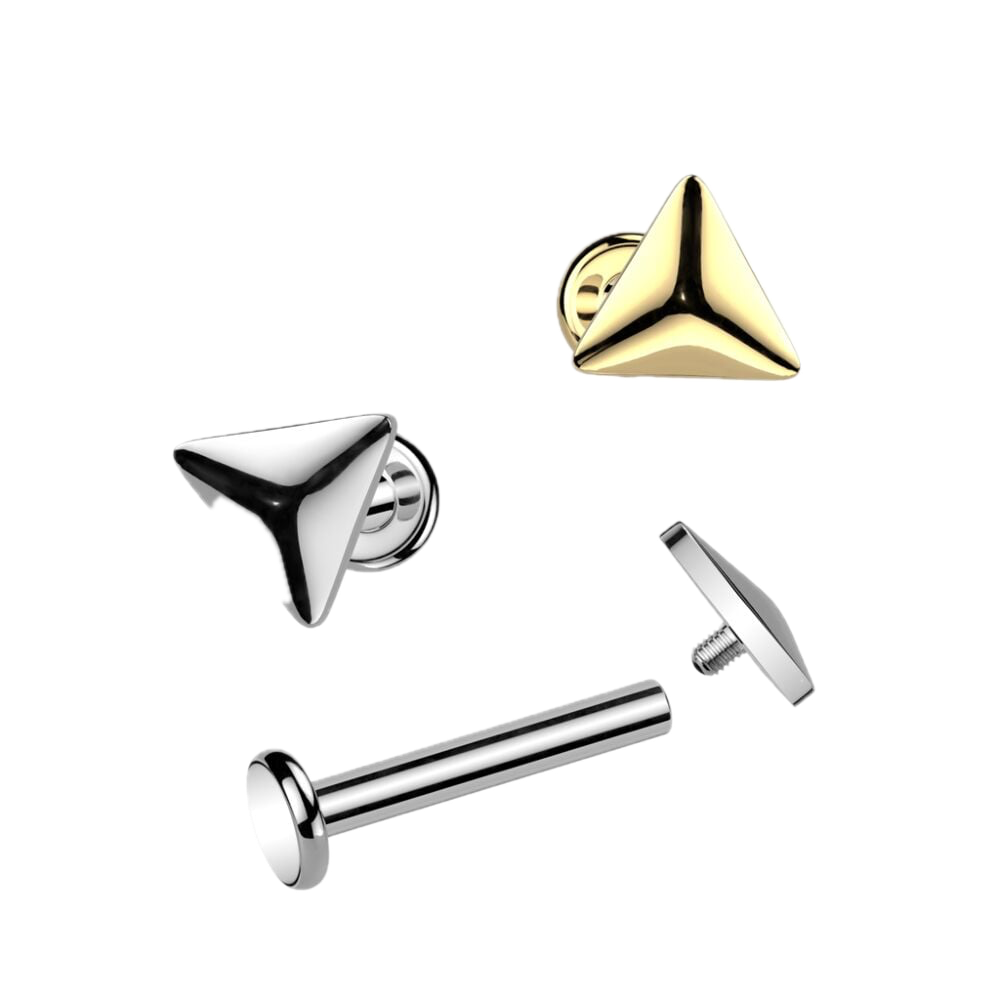 Soft Triangle Titanium Flatback Stud