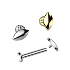 Soft Marquise Titanium Flatback Stud