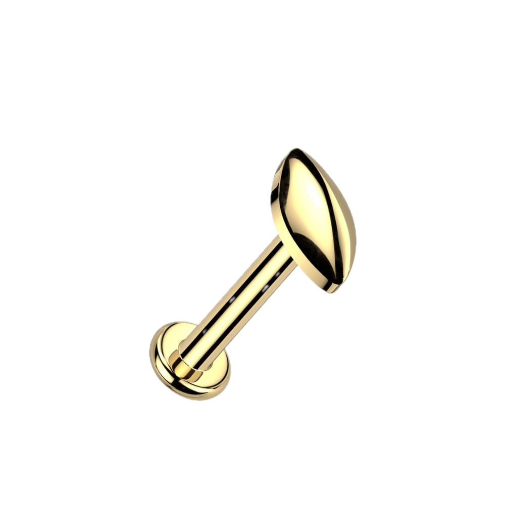 Soft Marquise Titanium Flatback Stud