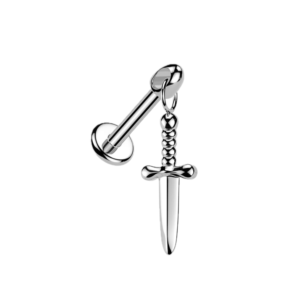 Little Dagger Titanium Flatback Stud