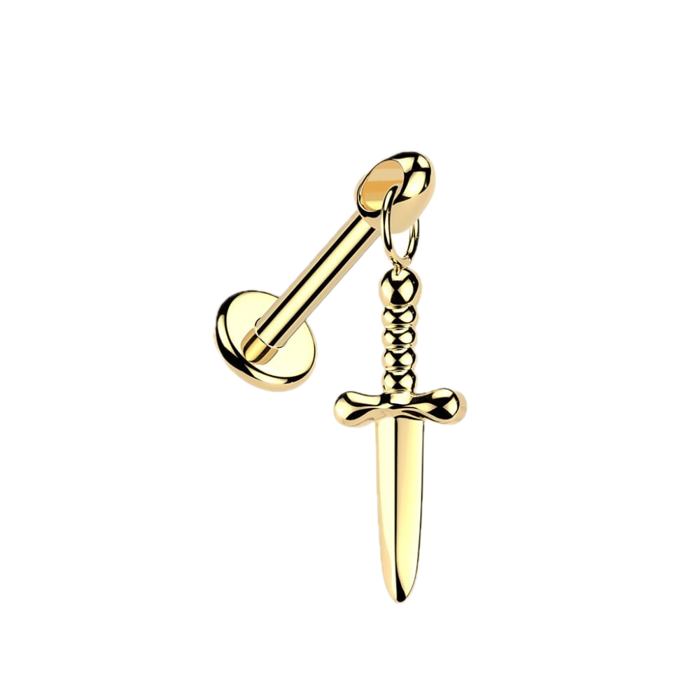 Little Dagger Titanium Flatback Stud