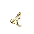 Moon Drop Titanium Flatback Stud