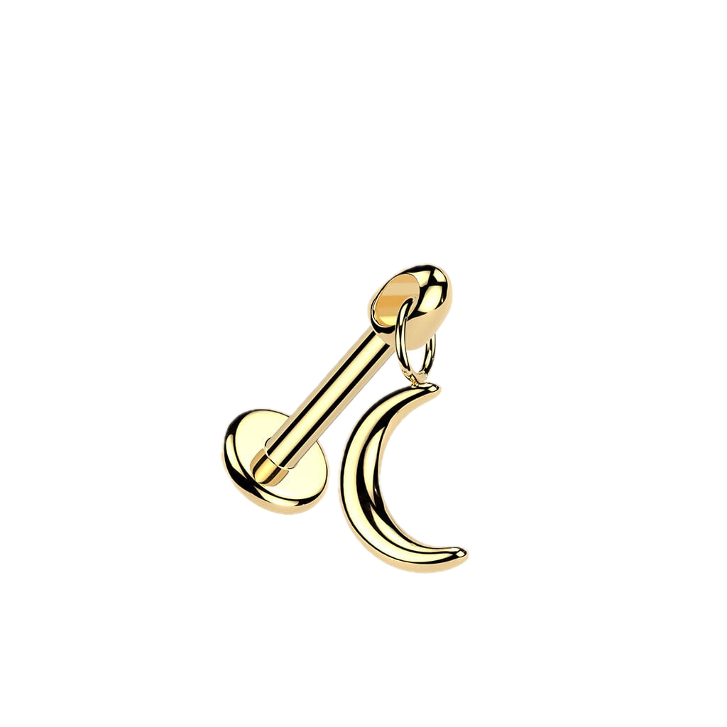 Moon Drop Titanium Flatback Stud