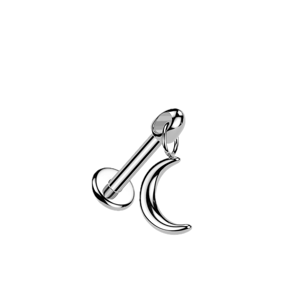 Moon Drop Titanium Flatback Stud