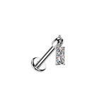 Baguette Drop Titanium Flatback Stud