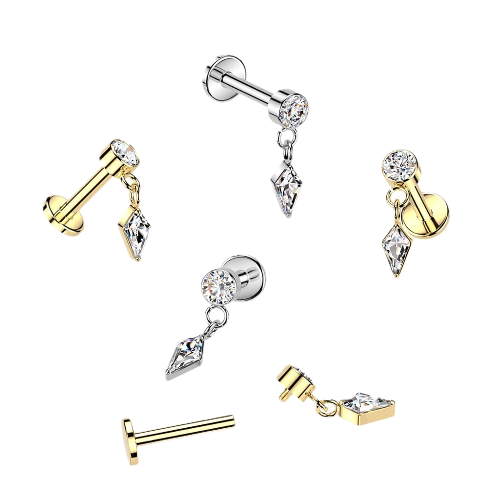 Kite Charm Titanium Flatback Stud