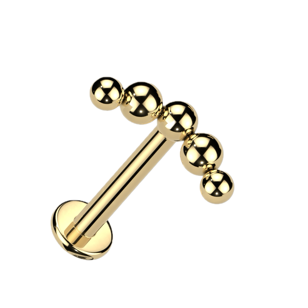 Bubble Row Titanium Flatback Stud
