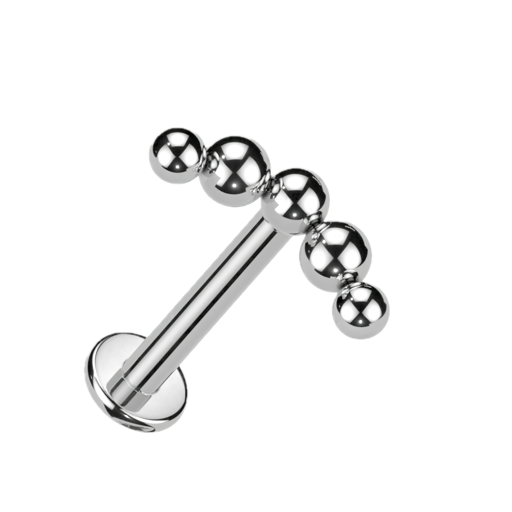 Bubble Row Titanium Flatback Stud