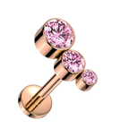 Sparkle Trio Titanium Flatback Stud