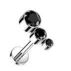 Sparkle Trio Titanium Flatback Stud