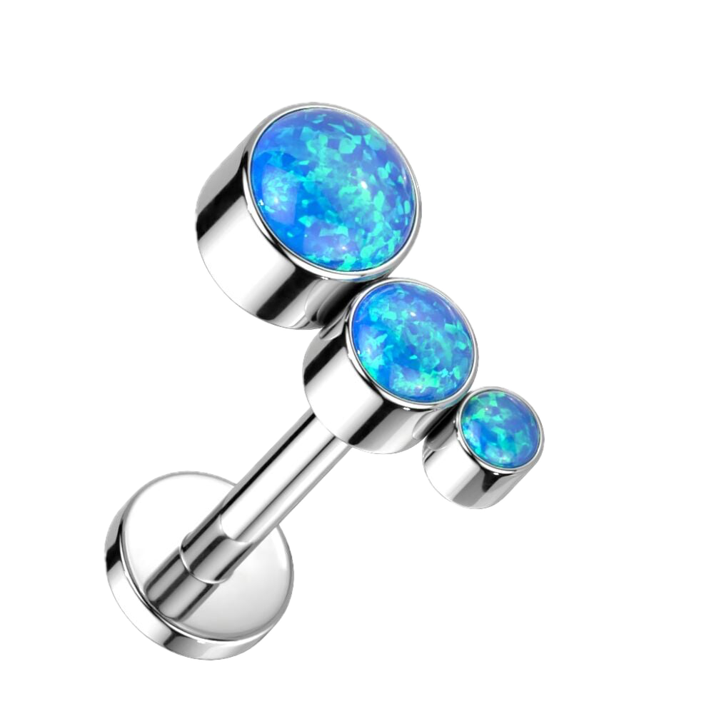 Opal Trio Titanium Flatback Stud