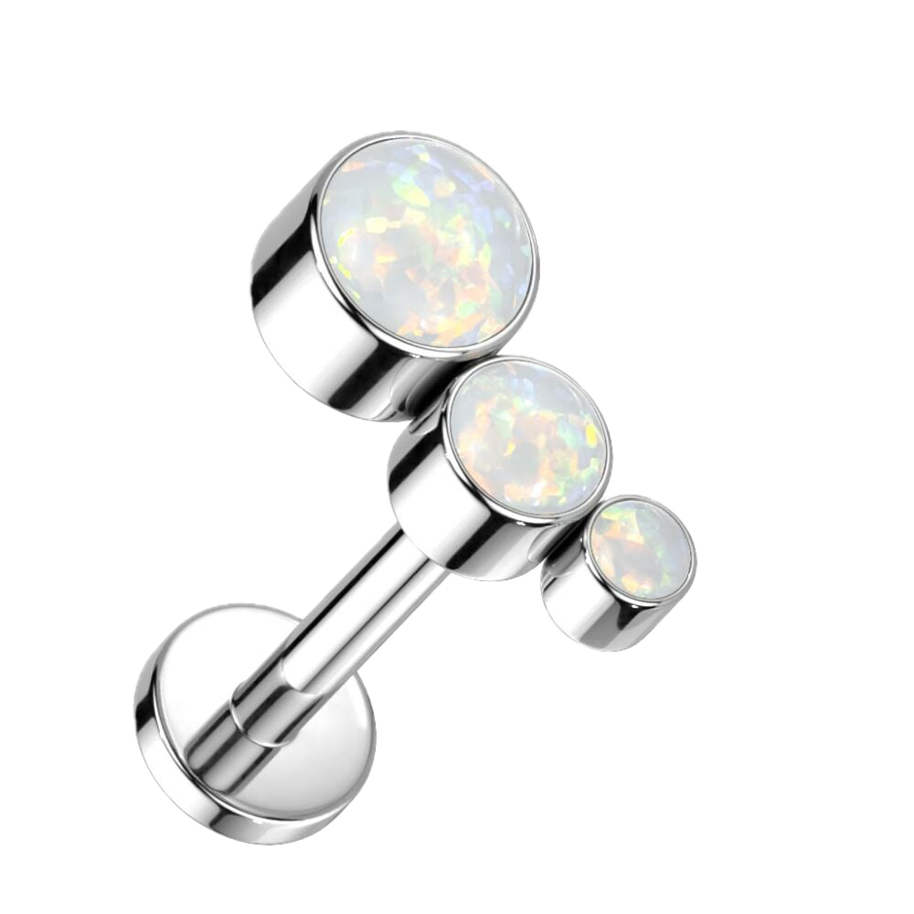 Opal Trio Titanium Flatback Stud