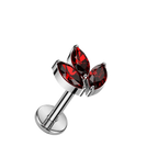 Sparkle Leaf Titanium Flatback Stud