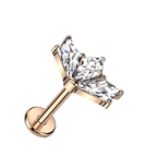 Fan Flare Titanium Flatback Stud