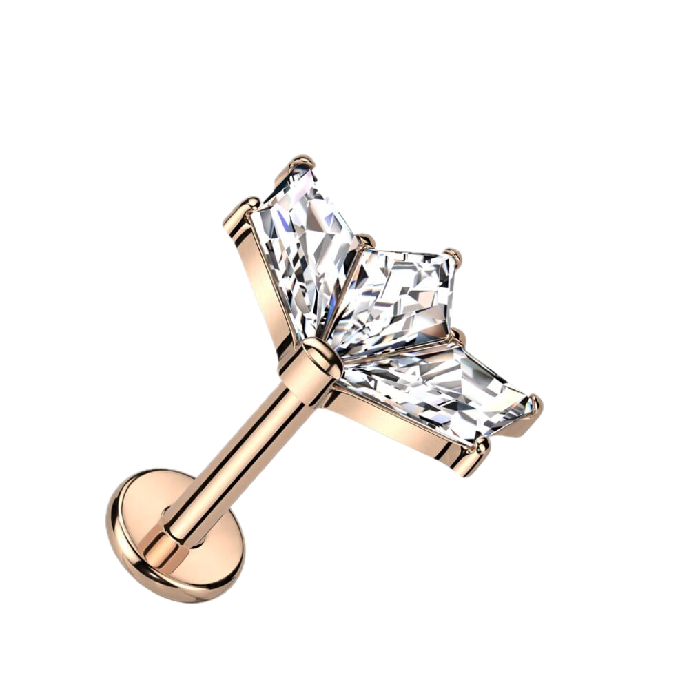 Fan Flare Titanium Flatback Stud
