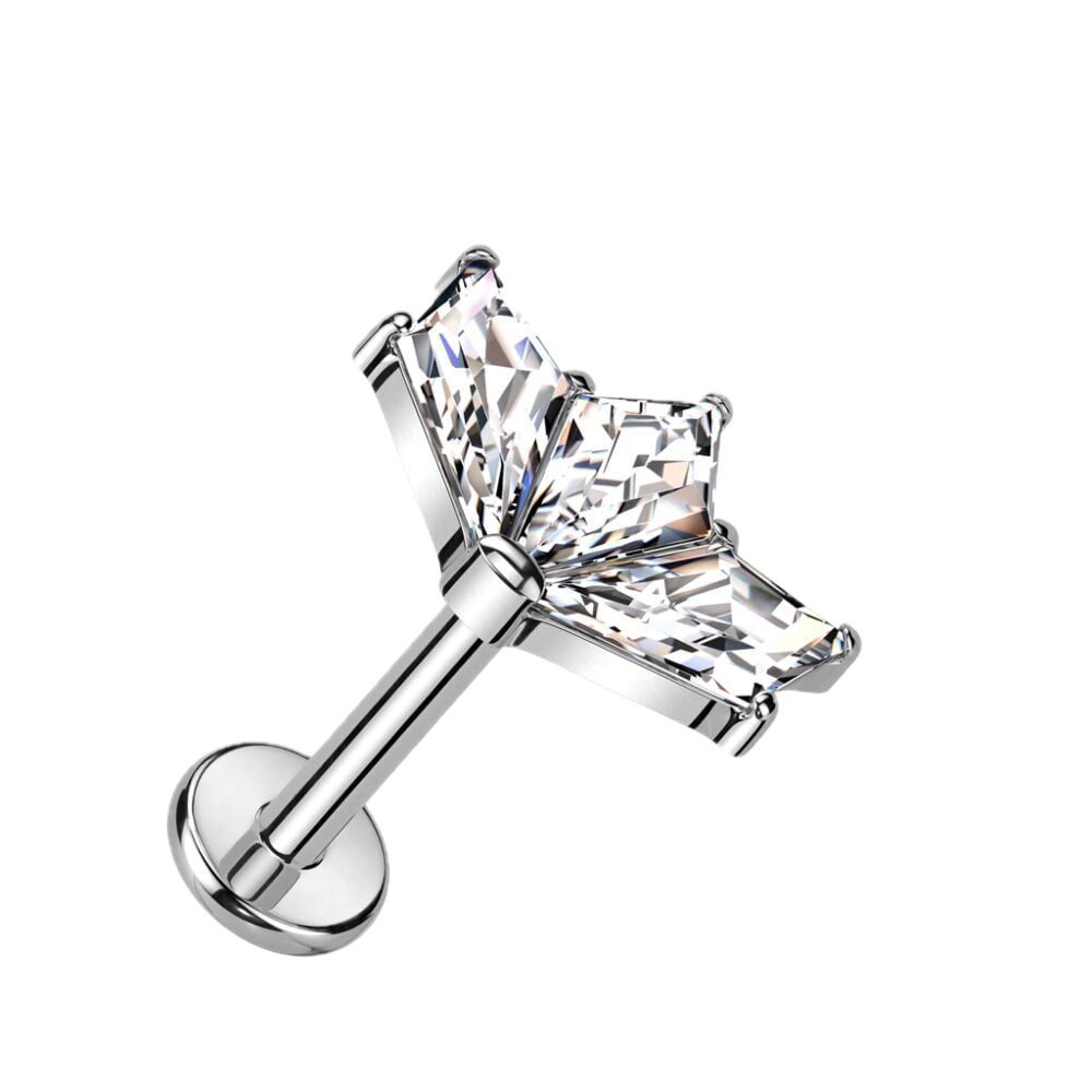 Fan Flare Titanium Flatback Stud