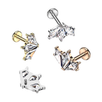 Fan Flare Titanium Flatback Stud